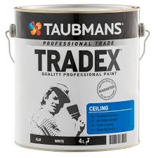 4 Litre Taubmans Tradex white flat ceiling paint (pick up only)