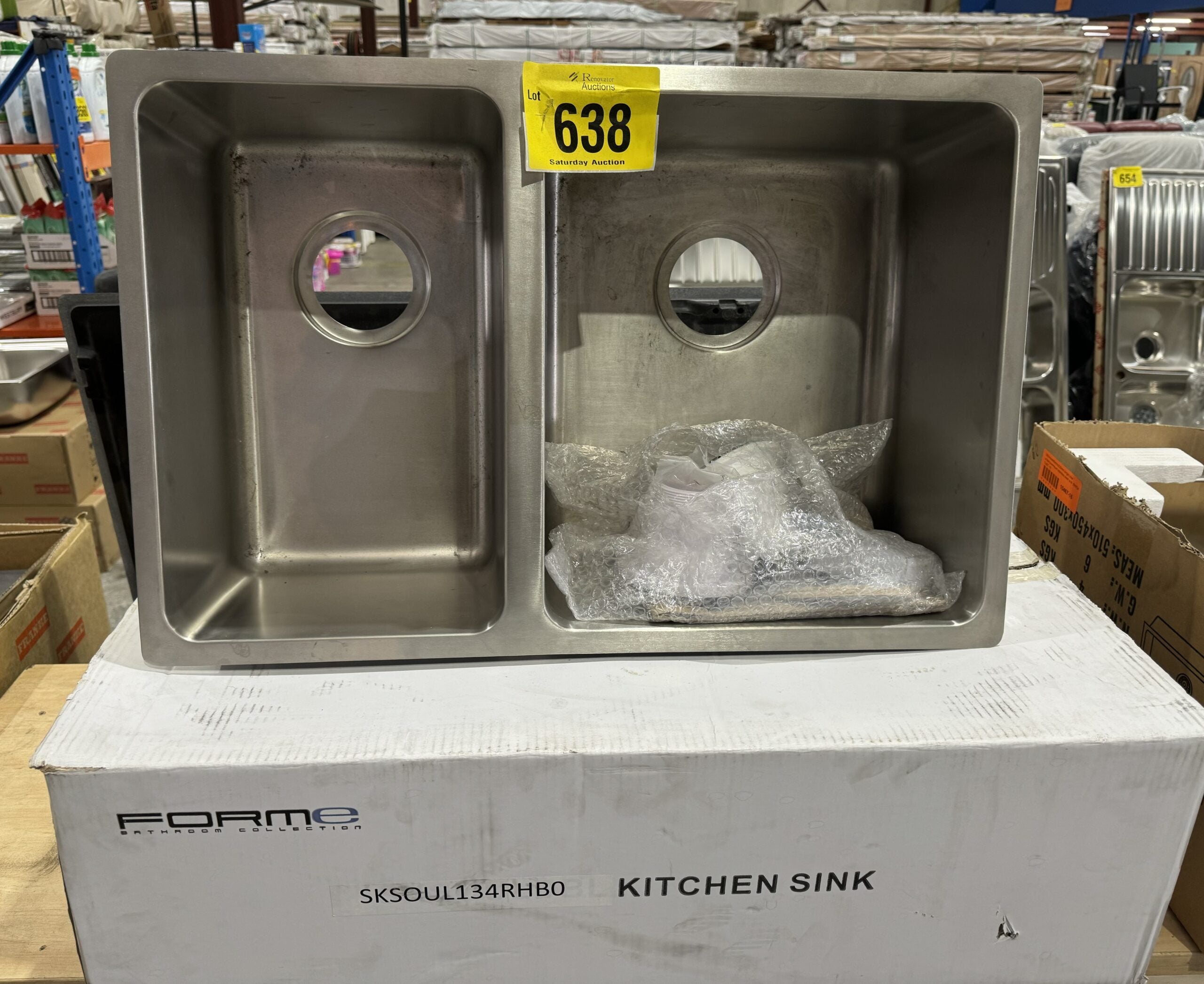 660x440mm stainless steel sink (Pick up only)