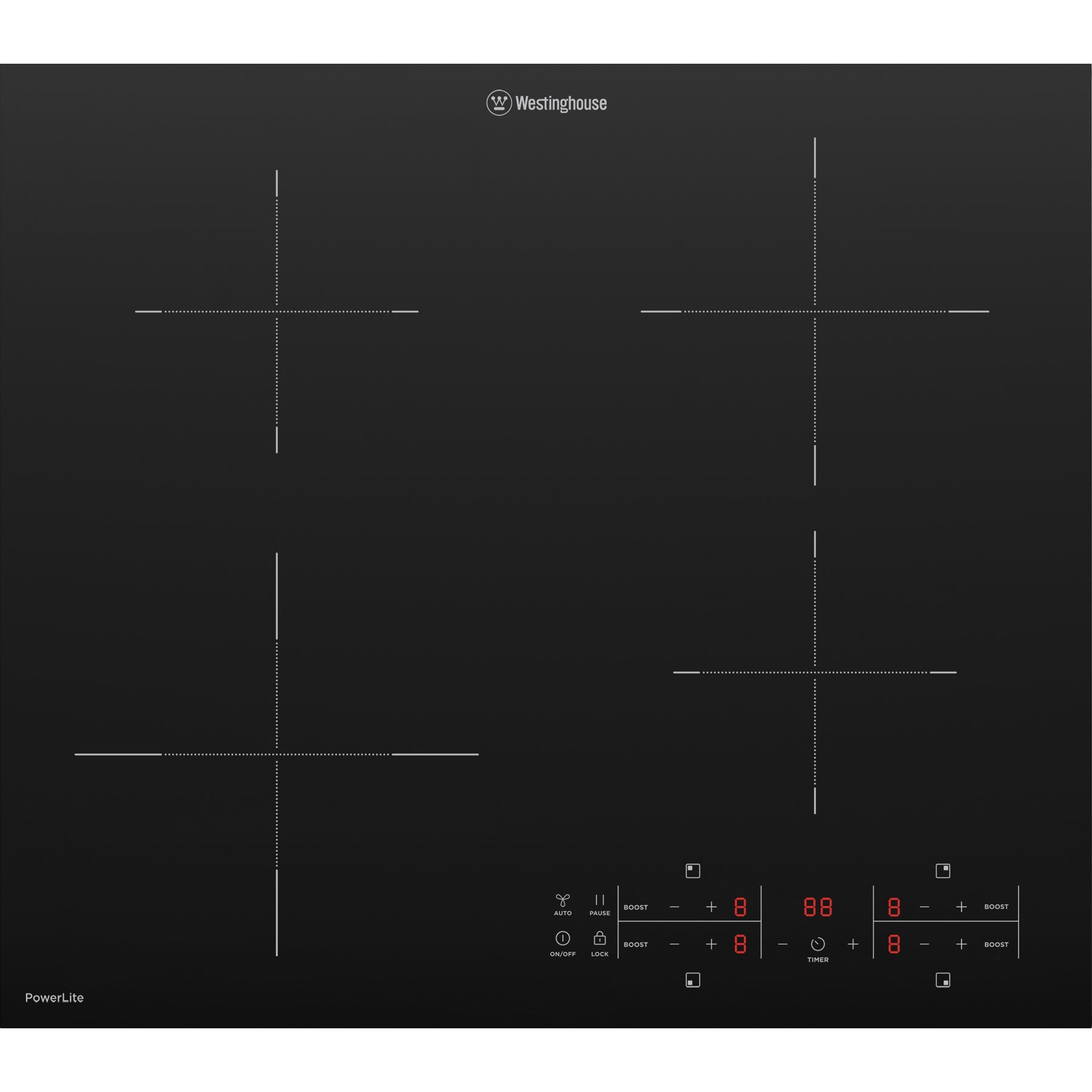 Westinghouse 600mm 4 zone induction cooktop WHI642BE (Pick up only)