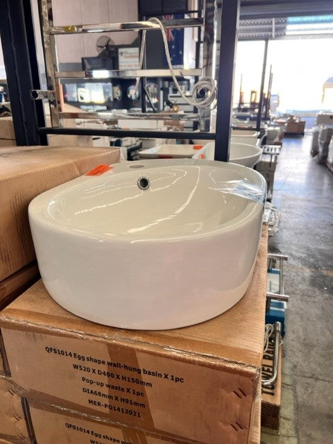 white gloss basin 520x400x150mm