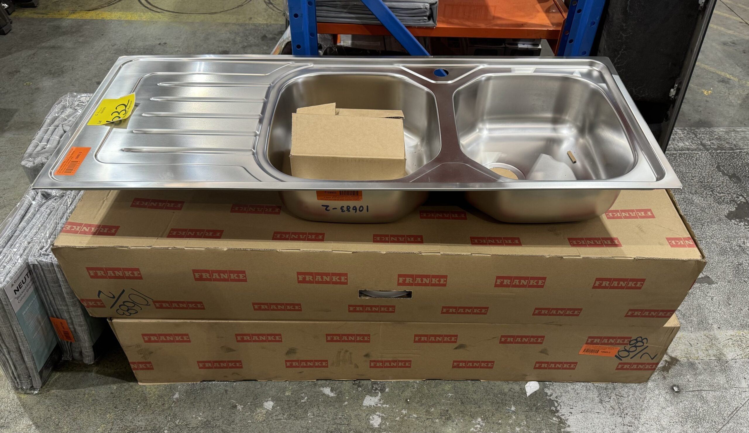 Franke stainless steel double bowl sink (Pick up only)