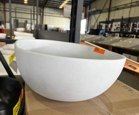 Grey terrazzo resin oval basin (Pick up only)