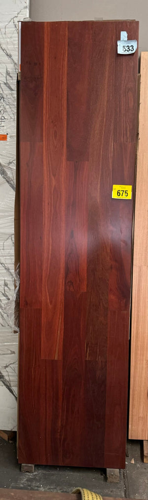 Jarrah Engineered pre-finished Hardwood Benchtop 2440x620x35mm 9923-3 (3mm veneer with pine substrate)