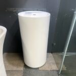 White solid surface column 45 freestanding basin