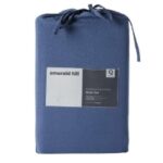 Emerald Hill Blue Single size washed microfibre sheet set