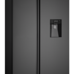 Westinghouse 619L side by side matte charcoal black fridge with water dispenser WSE6640BA 
