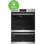 Westinghouse 600mm multi-function 8/5 stainless steel Electric double oven with fast heat up, programmable timer, and 80L/46L gross capacity Model WVE6525SD